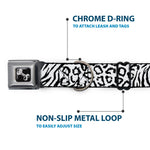 Dog Bone Seatbelt Buckle Collar - Cheebra White/Black