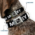 Load image into Gallery viewer, Dog Bone Seatbelt Buckle Collar - CA$H MONEY Black/White