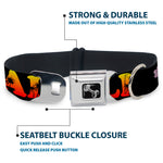Dog Bone Seatbelt Buckle Collar - CALI Tropical Black/Multi Color