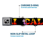 Dog Bone Seatbelt Buckle Collar - CALI Tropical Black/Multi Color