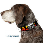 Dog Bone Seatbelt Buckle Collar - CALI Tropical Black/Multi Color