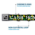 Load image into Gallery viewer, Dog Bone Seatbelt Buckle Collar - CASH MONEY w/$$$ Black/White/Yellow/Green
