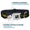 Load image into Gallery viewer, Dog Bone Seatbelt Buckle Collar - Camo'stache