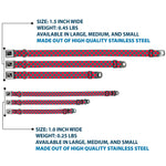 Dog Bone Seatbelt Buckle Collar - Checker Crimson Red/Gray