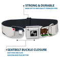 Load image into Gallery viewer, Dog Bone Seatbelt Buckle Collar - Cali Bear White