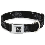 Dog Bone Seatbelt Buckle Collar - Cali Bear Black/Grays