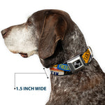 Dog Bone Seatbelt Buckle Collar - Cali License Plates Stacked
