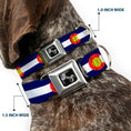 Load image into Gallery viewer, Dog Bone Seatbelt Buckle Collar - Colorado Flags2 Repeat