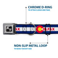 Load image into Gallery viewer, Dog Bone Seatbelt Buckle Collar - Colfax Colorado Flag