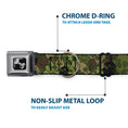 Load image into Gallery viewer, Dog Bone Seatbelt Buckle Collar - Camo Olive Skull Yard
