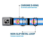 Dog Bone Seatbelt Buckle Collar - Colorado Flags Pastel