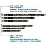 Dog Bone Seatbelt Buckle Collar - CALIFORNIA/Bear Silhouette Black/Camo Olive