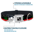Load image into Gallery viewer, Dog Bone Seatbelt Buckle Collar - CALIFORNIA/Pot Leaf Black/Red/Green/White
