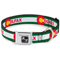Load image into Gallery viewer, Dog Bone Seatbelt Buckle Collar - COLFAX Green Stripe