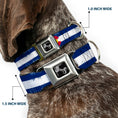 Load image into Gallery viewer, Dog Bone Seatbelt Buckle Collar - Colorado Flag/Fisher Weathered
