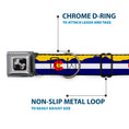 Load image into Gallery viewer, Dog Bone Seatbelt Buckle Collar - Colorado Flag/Mountain Silhouette Yellow
