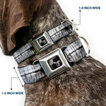 Dog Bone Seatbelt Buckle Collar - Dental X-Rays Black/White