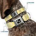 Load image into Gallery viewer, Dog Bone Seatbelt Buckle Collar - Ditsy Floral Yellow/White/Brown
