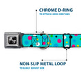 Load image into Gallery viewer, Dog Bone Seatbelt Buckle Collar - Dots Seafoam Green/Multi Pastel