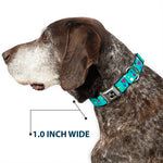 Dog Bone Seatbelt Buckle Collar - Dots Seafoam Green/Multi Pastel