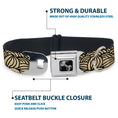 Load image into Gallery viewer, Dog Bone Seatbelt Buckle Collar - Doodle1 Cream/Black