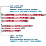 Dog Bone Seatbelt Buckle Collar - Doodle1/Paint Drips White/Red