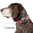 Load image into Gallery viewer, Dog Bone Seatbelt Buckle Collar - Doodle1/Paint Drips White/Red