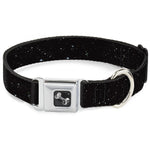 Dog Bone Seatbelt Buckle Collar - Deep Space2 Black/White