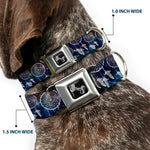 Dog Bone Seatbelt Buckle Collar - Dream Catcher Galaxy/White