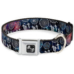Dog Bone Seatbelt Buckle Collar - Dream Catcher Galaxy/White