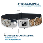 Dog Bone Seatbelt Buckle Collar - Driftwood Grain