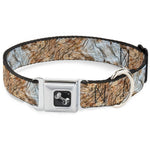 Dog Bone Seatbelt Buckle Collar - Driftwood Grain