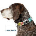 Load image into Gallery viewer, Dog Bone Seatbelt Buckle Collar - Flip Flops7 LIFE'S A BEACH Tan/Aqua/White