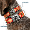 Load image into Gallery viewer, Dog Bone Black/Silver Seatbelt Buckle Collar - Florida Flag Continuous Vintage