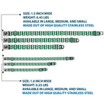 Dog Bone Black/Silver Seatbelt Buckle Collar - Golf Balls Green/White