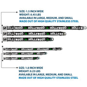 Dog Bone Seatbelt Buckle Collar - HOLLYWEED Sign Skyline/Pot Leaf Black/Grays/White/Green