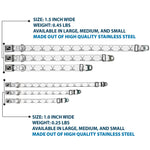 Dog Bone Black/Silver Seatbelt Buckle Collar - Hockey Sticks and Puck White/Black