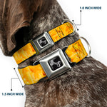 Dog Bone Seatbelt Buckle Collar - Mac & Cheese Vivid