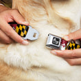 Load image into Gallery viewer, Dog Bone Seatbelt Buckle Collar - Maryland Flags