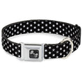 Load image into Gallery viewer, Dog Bone Seatbelt Buckle Collar - Mini Stars3 Black/White