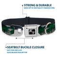 Load image into Gallery viewer, Buckle-Down Seatbelt Buckle Dog Collar - Marijuana Palm Trees/Clouds