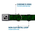 Load image into Gallery viewer, Buckle-Down Seatbelt Buckle Dog Collar - Marijuana Leaves Stacked Black/Green