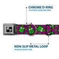 Load image into Gallery viewer, Buckle-Down Seatbelt Buckle Dog Collar - Marijuana Nugs/Leaves Cartoon Purple/Green