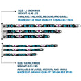 Load image into Gallery viewer, Dog Bone Seatbelt Buckle Collar - MIAMI/Palm Trees Black/White/Pink//Teal