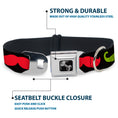 Load image into Gallery viewer, Dog Bone Seatbelt Buckle Collar - Mustaches-4 Black/Multi Color