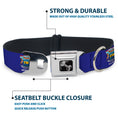 Load image into Gallery viewer, Dog Bone Black/Silver Seatbelt Buckle Collar - Michigan Flag Continuous