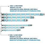 Dog Bone Seatbelt Buckle Collar - Polar Bear Repeat Baby Blue