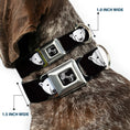 Load image into Gallery viewer, Dog Bone Seatbelt Buckle Collar - Polar Bear Repeat Black