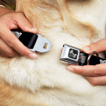 Dog Bone Seatbelt Buckle Collar - Polar Bear Repeat Black