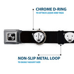Dog Bone Seatbelt Buckle Collar - Polar Bear Repeat Black/Blue Fade